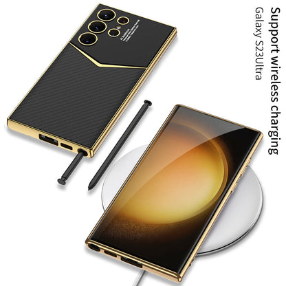 Electroplated Leather Case For Samsung Galaxy S23 Ultra🔥Buy 2 get 10% Off Extra Auto🔥